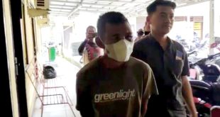 Abdula Quri (51), pelaku jambret yang diamankan di Polsek Sukarame, Palembang, Senin (8/5/2023). Foto : Sumselheadline/Ela.
