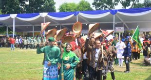 Suasana pembukaan KTNA tingkat Sumsel di lapangan KONI, Gumawang, OKU Timur, Rabu (10/5/2023). Foto: Humas Pemprov Sumsel.