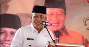 Iskandar, SE, Bupati OKI, yang mengajukan munur karena mau jadi Caleg DPR RI. Foto : Dok Pemkab OKI.