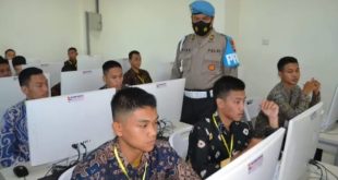 Suasana tes CAT Casis Polda Sumsel, Jumat (12/5/2023). Foto : Dok UBD Palembang.