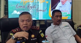 Kejati Sumsel, Sarjono Turin pada acara Ngobrol Asik Jurnalis dengan Kajati Sumsel di Kejaksaan Tinggi (Kejati) Sumsel, Kamis (1/6/2023). Foto : Sumselheadline/Ela.