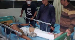 Reza, salah satu tersangka yang melakukan penodongan, Selasa (20/6/2023). Foto : Sumselheadline/Ela.
