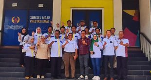 Pengurus KONI OKU Selatan datang ke KONI Sumsel koordinasi tentang Porprov, Rabu (22/6/2023). Foto : Sumselheadline/Gih.