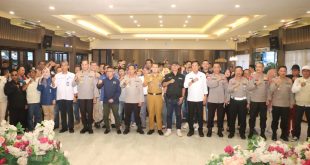 Wakapolda Brigjen Pol Zulkarnain dan jajaran Polda Sumsel saat berdialog dan silaturahim dengan para pimpinan media dan wartawan, Senin (26/6/2023). Foto : Sumselheadline/Ela.