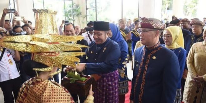 Gubernur Sumsel Herman Deru saat hadir di puncak HUT Pagaralam, Rabu (21/6/2023). Foto : Humas Pemprov Sumsel.