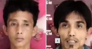 Febri dan Jhon, pelaku pencurian di sejumlah rumah di Palembang, Rabu (5/7/2023). Foto : Sumselheadline/Ela