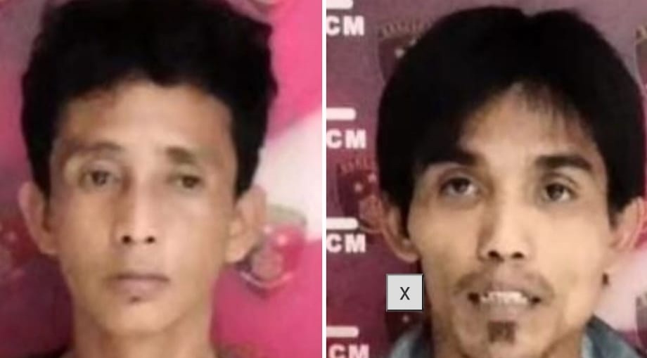 Febri dan Jhon, pelaku pencurian di sejumlah rumah di Palembang, Rabu (5/7/2023). Foto : Sumselheadline/Ela