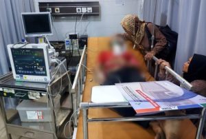Edwin (18) terbaring koma di rumah sakit karena korban tawuran, Kamis (6/7/2023). Foto : Sumselheadline/Ela