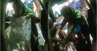 Seorang penumpang taksi online di Palembang melahirkan di dalam mobil, Jumat (7/7/2023). Foto : Screenshot medsos.