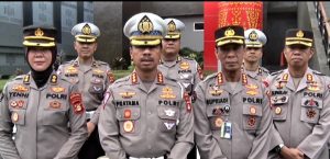 Para pejabat di Ditlantas Polda Sumsel yang siap memimpin Operasi Patuh Musi, yang akan dimulai Senin, 10 Juli 2023. Foto : Sumselheadline/Ela
