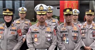 Para pejabat di Ditlantas Polda Sumsel yang siap memimpin Operasi Patuh Musi, yang akan dimulai Senin, 10 Juli 2023. Foto : Sumselheadline/Ela