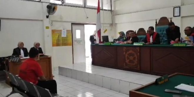 Nurhasan divonis mati majelis hakim PN Palembang dalam kasus 115 kg sabu, Rabu (19/7/2023). Foto : Sumselheadline/Ela