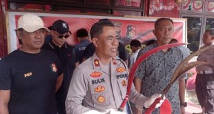 Kapolsek Sako, Kompol Sulis Pujiono saat pers rilis penangkatan sejumlah remaja yang tawuran, Kamis (27/7/2023). Foto : Sumselheadline/Ela