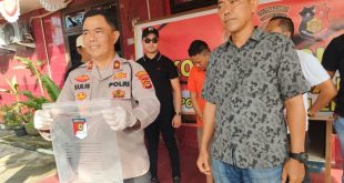 Kapolsek Sako, Kompol Sulis Pujiono pers rilis sopir angkot curi sepeda motor, Jumat (28/7/2023). Foto : Sumselheadline/Ela