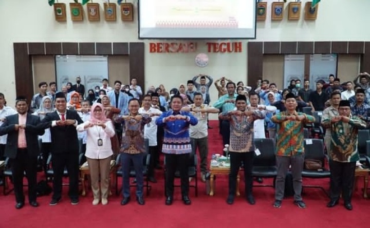 Gubernur Sumsel Herman Deru hadir di acara pengukuhan pengurus ICMI Sumsel di auditorium Pemprov Sumsel, Rabu (5/7/2023). Foto : Humas Pemprov Sumsel.