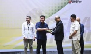 Gubernur Sumsel, Herman Deru membuka fokus gruop diskusi tentang illegal drilling di Novotel Palembang, Selasa (11/7/2023). Foto : Humas Pemprov Sumsel.