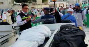 Jenazah para jemaah haji yang disholatkan di Masjid Harram, Makkah. Foto : Dok Panitia Haji