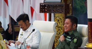 Gubernur Sumsel, Herman Deru bersama Menteri Pertanian, Prof Syahrul Yasin Limpo. Foto : Humas Pemprov Sumsel