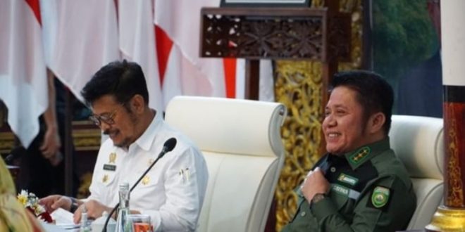 Gubernur Sumsel, Herman Deru bersama Menteri Pertanian, Prof Syahrul Yasin Limpo. Foto : Humas Pemprov Sumsel