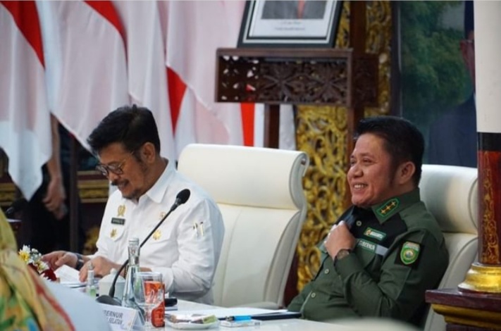Gubernur Sumsel, Herman Deru bersama Menteri Pertanian, Prof Syahrul Yasin Limpo. Foto : Humas Pemprov Sumsel