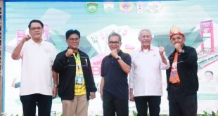 Gubernur Sumsel diwakili Sekda SA Supriono membuka kejurnas dan pra PON bridge di Griya Agung, Palembang, Rabu (26/7/2023) malam. Foto : Humas Pemprov Sumsel