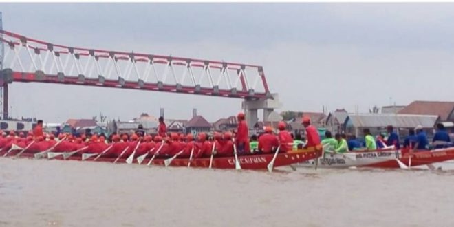 Lomba bidar sudah menjadi tradisi tahunan digelar di Sungai Musi, Palembang. Foto : Dok Sumselheadline