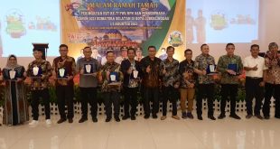 Para pengurus PWI Sumsel dan pejabat Kota Lubuklinggau saat malam rama tamah HUT PWI dan Porseniwada di Lubuklinggau, Kamis (3/8/2023) malam. Foto : Sumselheadline/Ela