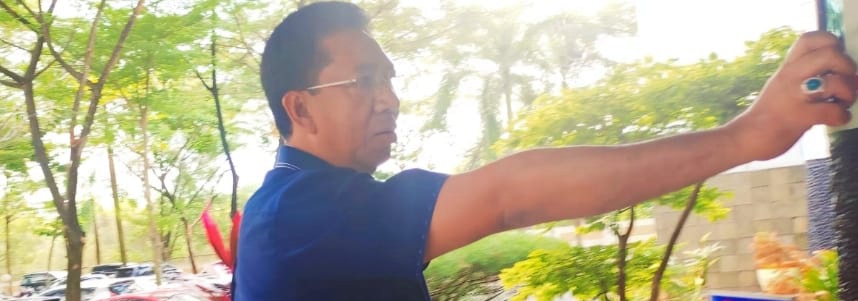 Basyaruddin, Kadis PUPR Sumsel, memenuhi panggilan Kejati terkait mangkraknya proyek revitalisasi Pasar Cinde Palembang, Senin (7/8/2023). Foto : Sumselheadline/Ela