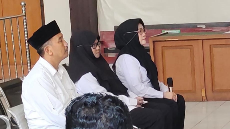 Para tedakwa kasus IPAL Muba menjalani sidang di PN Tipikor Palembang, Selasa (15/8/2023). Foto : Sumselheadline/Ela
