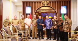 Gubernur Sumsel, Herman Deru menerima kunjungan Kepala Perwakilan BI Sumsel, Ricky P Gozali, Selasa (1/8/2023). Humas Pemprov Sumsel