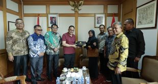 Pemerintah Kabupaten Musi Banyuasin melalui Dinas Perpustakaan dan Kearsipan (Dispusip) berkolaborasi dengan Dinas Komunikasi dan Informatika Kabupaten Musi Banyuasin, serta Camat Bayunglencir mendapat apresiaso dari Arsip Nasional Republik Indonesia, atas penerapan Aplikasi Srikandi hingga desa, Jumat (11/8/2023). Foto : Dinkominfo Muba.