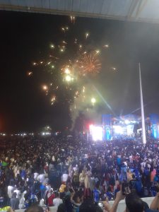 Pesta kembang api Porprov XIV Lahat
