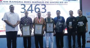 Pj Walikota Palembang, Ratu Dewa hadir pada puncak Dies Natalis FK Unsri di Puskesmas Gandus, Jumat (22/9/2023). Foto : Sumselheadline/Pitria