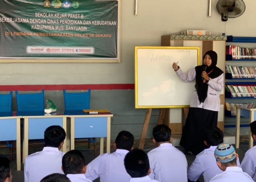 warga Binaan Kemenkumham yang ikut berlajar kejar paket Kemenkumham Sumsel. Foto : Dok Kemenkumham Sumsel.