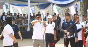 Gubernur Sumsel, Herman Deru membuka fetival olahraga rekreasi dengan melepas anak anak di JSC Palembang, MInggu (28/9/2023). Foto : Humas Pemprov Sumsel.