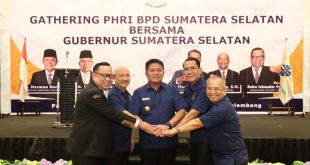Gubernur Sumsel, H Herman Deru ketika hadiri gathering pengurus dan anggota BPD Perhimpunan Hotel dan Restoran Indonesia (PHRI) Sumsel di Hotel Excelton Palembang, Kamis (14/9/2023) petang. Foto : Humas Pemprov Sumsel.