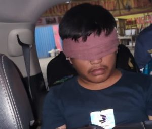 Belly Saputra, tersangka jaringan narkoba internasional ditangkap, Senin (2/10/2023). Foto : Sumselheadline/Ela