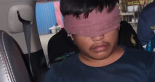 Belly Saputra, tersangka jaringan narkoba internasional ditangkap, Senin (2/10/2023). Foto : Sumselheadline/Ela