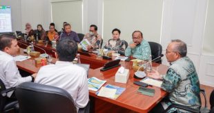 Pj Bupati Muba, Apriyadi menerima kunjungan tim BPU Unsri di kantor perwakilan Pemkab Muba di Palembang, Rabu (4/10/2023). Foto : Dinkominfo Muba