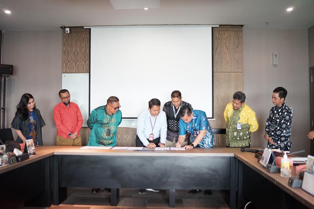 Perwakilan PT Medco MoU dengan RSUD Siti Fatimah Palembang dalam hal pelayanan kesehatan, Rabu (4/10/2023). Foto : Sumselheadline/Ela