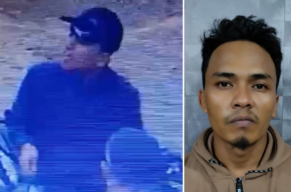Putra Astaman, pelaku begal bersama pasangannya, Rabu (5/10/2023) ditangkap polisi. Foto : Sumselheadline/Ela