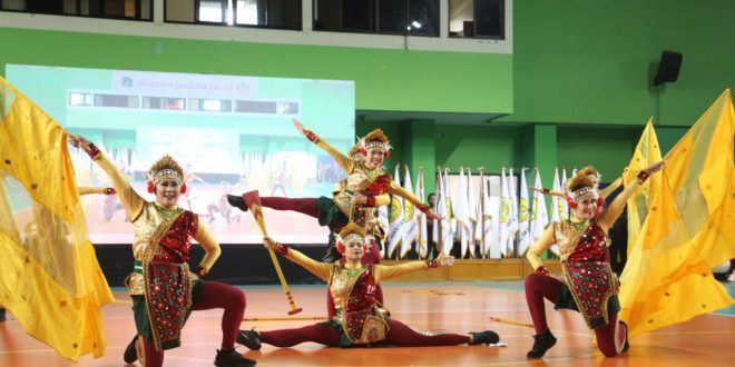 Tim Porwasi Sumsel unjuk kebolehan pada lomba senam kreasi tingkat nasional di Jakarta, Rabu (11/10/2023). Foto : Humas Pemprov Sumsel.