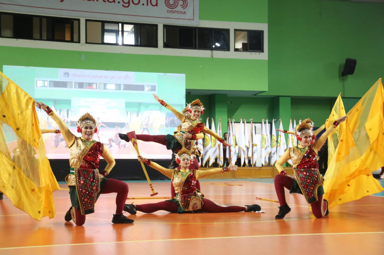 Tim Porwasi Sumsel unjuk kebolehan pada lomba senam kreasi tingkat nasional di Jakarta, Rabu (11/10/2023). Foto : Humas Pemprov Sumsel.