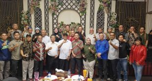 Heri Amalindo saat silaturahmi dengan sejumlah pengurus KONI Sumsel dan Pengda Cabor di RM Srimelayu, Palembang, Jumat (20/2023). Foto : Sumselheadline/Ferly