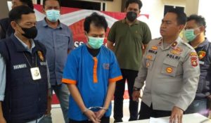 Jaka Pedana, pemilik EO yang menipu 14 calon pengantin di Palembang, Sabtu (27/10/2023). Foto : Sumselheadline/Ela