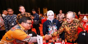 Pj Bupati Muba, Apriyadi menghadiri peresmian dan rakor percepatan pembentukan MPP di Jakarta, Selasa (31/10/2023). Foto : Dinkominfo Muba