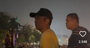 Pj Walikolta Ratu Dewa saat meninjau langsung suasana di BKB pada malam hari, Sabtu (14/10/2023) malam. Foto : screenshot IG Ratu Dewa.