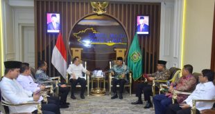 PJ Bupati Muba, Apriyadi bersilaturrahim sekaligus mengundang Pj Gubernur Sumsel Agus Fatoni untuk hadir membuka Muba Expo, JUmat (13/10/2023). Foto : Dinkominfo Muba.