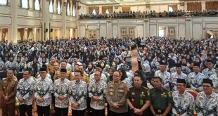 Peringatan hari guru di The Sultan Convention Centre Palembang, dihadiri Pj Gubernur Sumsel Agus Fatoni dan Pj Walikota Palembang Ratu Dewa, Senin (27/11/2023). Foto : Sumselheadline/Pitria.