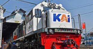 Kereta api yang sudang mangkal di Stasiun Kertapati, Palembang. Foto : Dok PTKA.
